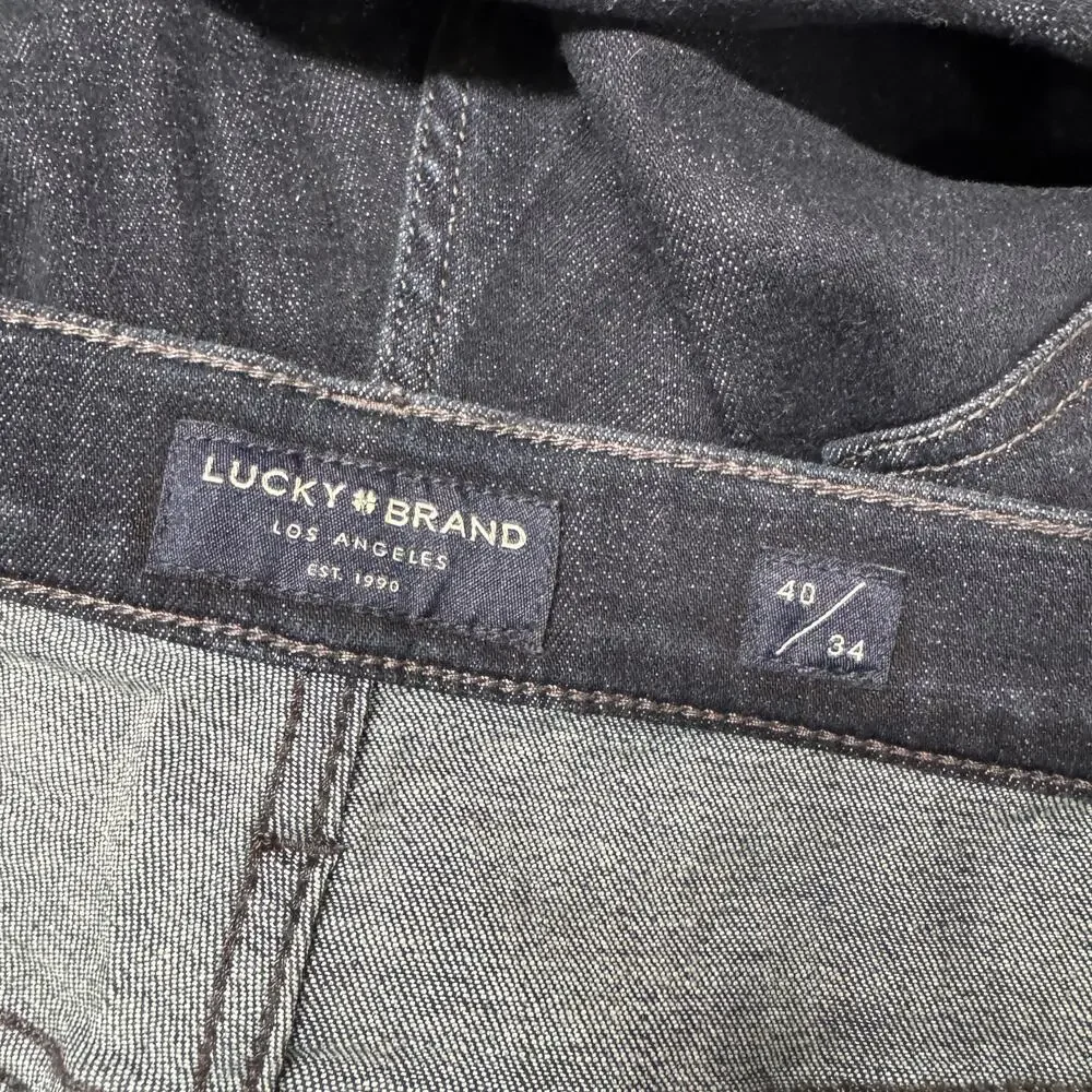 Lucky Brand Jeans Mens 40x34 (41x34 ACTUAL) 410 Athletic Slim‎ Blue Denim